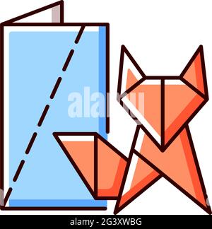 Origami RGB color icon Stock Vector