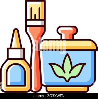 Decoupage RGB color icon Stock Vector