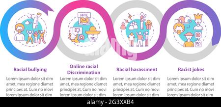 Ethnic inequality vector infographic template Stock Vector