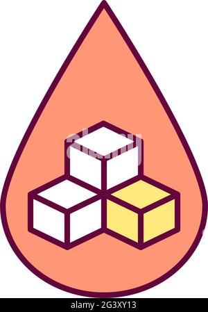Blood test RGB color icon Stock Vector
