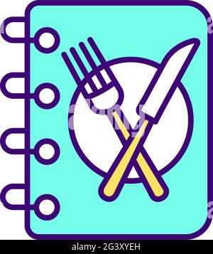 Special menu RGB color icon Stock Vector