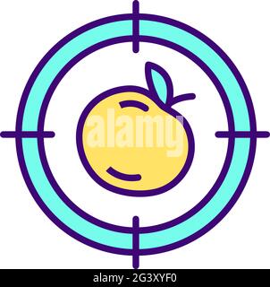 Organic foods RGB color icon Stock Vector