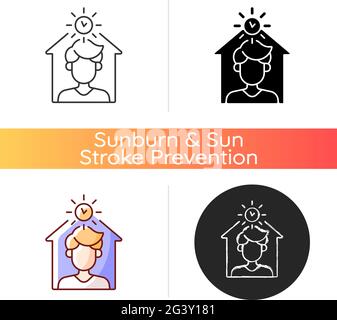 Avoid being out during day icon Stock Vector