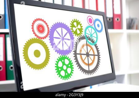 Cooperation concept shown on a computer screen Stock Photo