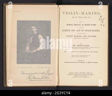 Violin-making as it was and is : being a historical, theoretical, and practical treatise on the science and art of violin-making, for the use of violin makers and players, amateur and professional. . Stock Photo