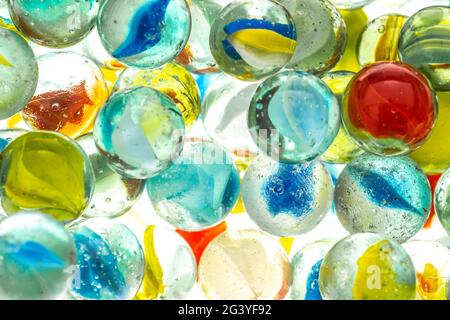 coloured glass marbles Stock Photo