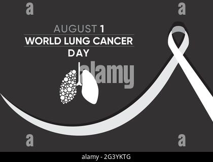 vector illustration of world lung cancer day poster design Stock Vector