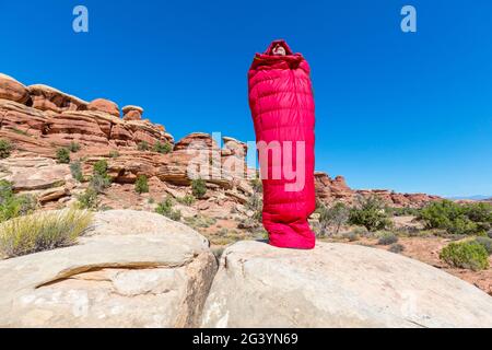 Sleeping bag Stock Photo