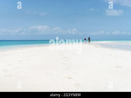 Beautiful tropical white sand beach Stock Photo