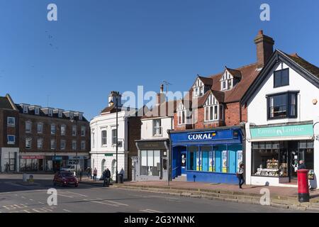 EAST GRINSTEAD, WEST SUSSEX, UK - MARCH 9 : Shops closed because of the lockdown due to coronavirus in East Grinstead on March 9 Stock Photo