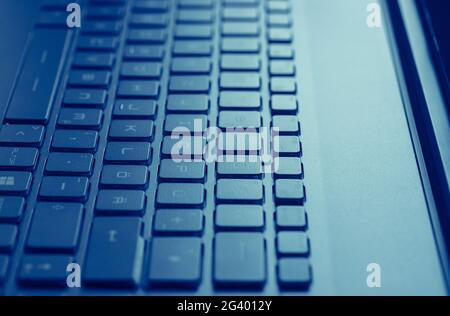 Laptop keyboard: closeup picture Stock Photo