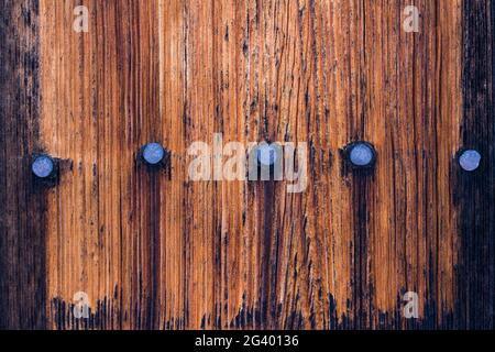 Rustic wooden background texture: Closeup of old wooden planks Stock Photo