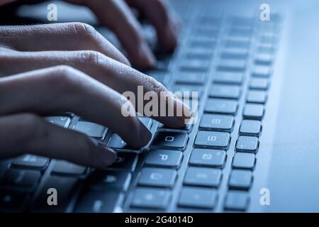 Laptop keyboard: closeup picture Stock Photo
