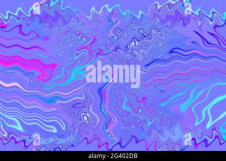 Trippy purple pink Psychedelic liquid marble fluid abstract art background design. Trendy liquid marble style. Ideal for web, advertisement, wallpaper. Stock Photo