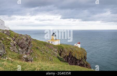 St Abbs Lighthouse, Scottish Borders, Scotland Stock Photo