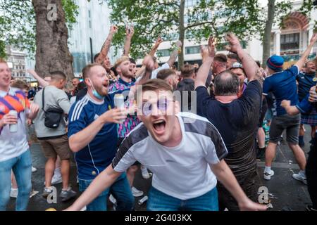 Scottish Fans & The Tartan Army came down to London to support their National Team against their match with England on Friday Stock Photo