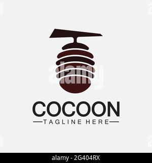 Cocoon logo vector illustration design template Stock Vector