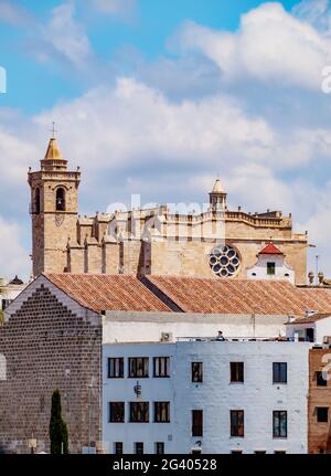 Cathedral in Ciutadella, Menorca or Minorca, Balearic Islands, Spain Stock Photo