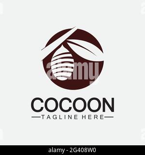 Cocoon logo vector illustration design template Stock Vector
