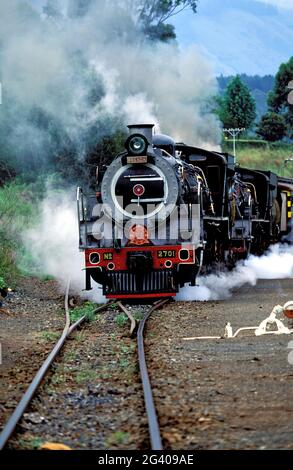 SOUTH AFRICA, THE ROVOS RAIL (ONE OF THE MOST LUXURIOUS TRAINS IN THE WORLD) CONNECTING CAPE TOWN TO PRETORIA. THE STEAM LOCOMOTIVE WAS BUILT EARLY IN Stock Photo