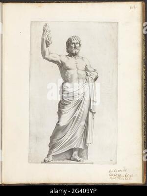 Jupiter. An image of the God Jupiter, ruler about gods and mortals and  supporters about the twelve Olympians. Here he keeps the lightning bolt, a  bundle of flames, raised in his right