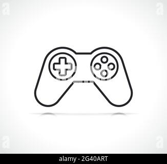 gamepad of video game thin line icon Stock Vector