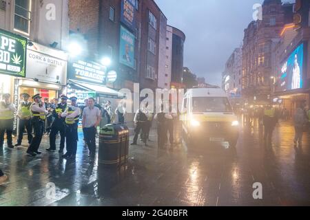 Scottish Fans & The Tartan Army came down to London to support their National Team aganist their match with england on Friday Stock Photo