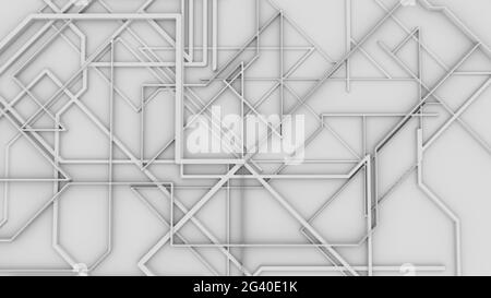 Abstract background with dividers forming geometric blocks, computer generated. 3d rendering Stock Photo