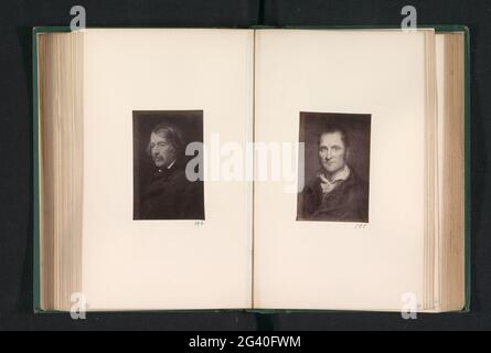 Photo production of a painting, representing a portrait of David Hamilton. . Stock Photo