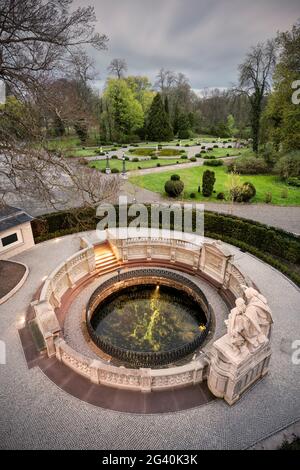 the source of the Danube at the castle in Donaueschingen, Schwarzwald-Baar-Kreis, Baden-Württemberg, Danube, Germany Stock Photo