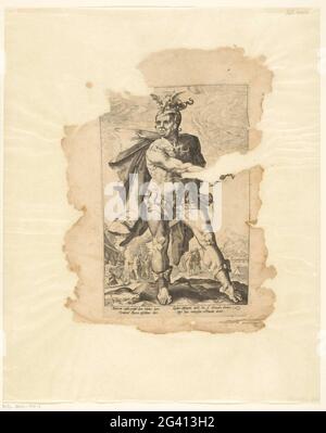 Mucius Scaevola, from "The Roman Heroes" 1951 by Hendrick Goltzius