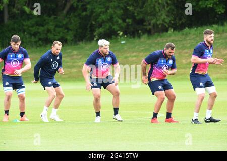 Oriam Sports Performance Centre, Riccarton, Edinburgh, Scotland. UK .18th June 21.Scotland Rugby squad training session to prepare for the England A fixture . Credit: eric mccowat/Alamy Live News Stock Photo