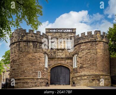 Skipton Castle, owned by the Fattorini family. Skipton, Yorkshire, UK. Stock Photo