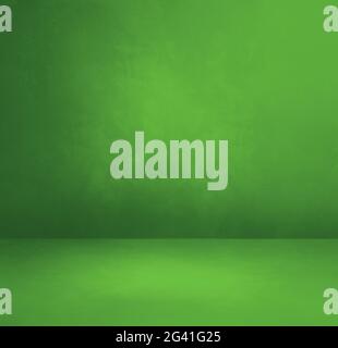 Empty green concrete interior background Stock Photo
