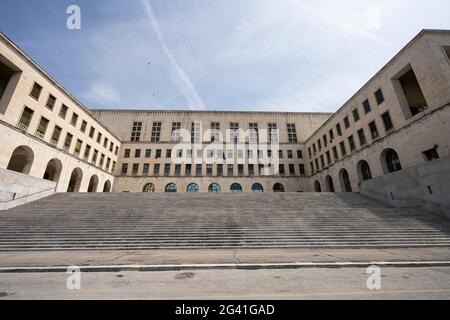 Trieste, Italy. June 13, 2021. Panoramic view of the building that houses the University of Trieste Stock Photo