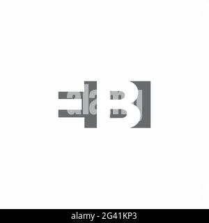 EB Logo monogram with negative space style design template isolated on white background Stock Photo