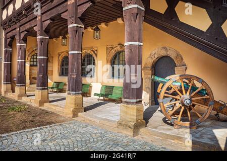 Inner courtyard of Veste Coburg, Coburg, Upper Franconia, Bavaria, Germany Stock Photo