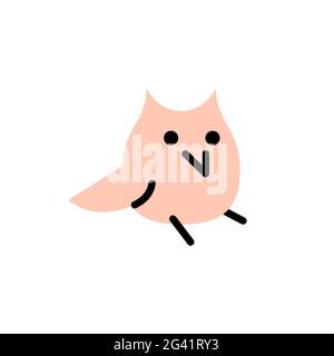 Owl. Vector logo in bold line style Stock Vector