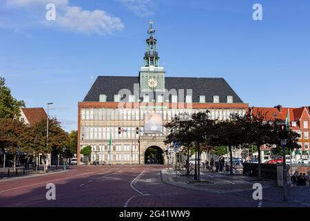 The town hall of Emden, City Hall, Emden, East Frisia, Lower Saxony, Germany Stock Photo