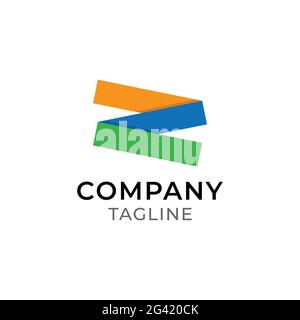 Letter Initial Z Stairs Logo Design Template. Suitable for General Company Corporate Business Brand. Stock Vector