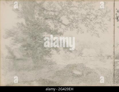 Note. Leaf 22 Verso from a sketchbook with 52 sheets. Stock Photo