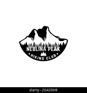 Mountain of Neblina Peak for Adventure Outdoor Hiking Camping Hunting Sport Gear Apparel Business Brand Simple Classic Unique Hipster Vintage Logo Stock Vector