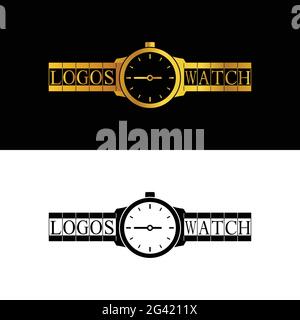 Luxury Gold Watches Watch Logo Design Template. Suitable for watch