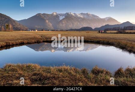 Spring pot in Muranuer Moos, Murnau, Eschenlohe, Bavaria, Germany, Europe Stock Photo