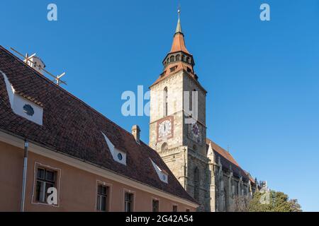 BRASOV, TRANSYLVANIA/ROMANIA - SEPTEMBER 20 : View of the Black Church in Brasov Transylvania Romania on September 20, 2018 Stock Photo