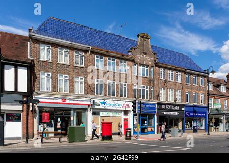 EAST GRINSTEAD, WEST SUSSEX/UK - AUGUST 3 : View of shops in East Grinstead on August 3, 2020. Unidentified people Stock Photo