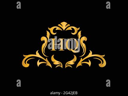 Luxury Alphabet letters HQ. Golden Floral alphabet . Monogram initials perfectly for wedding invitations, greeting card, logo, and other design. Stock Vector