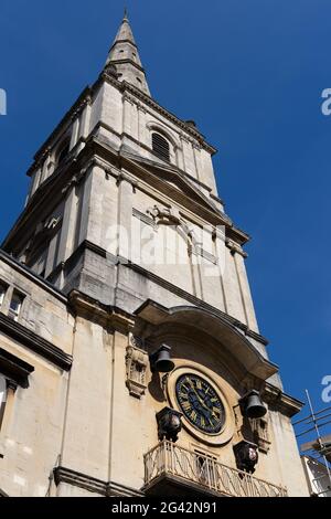 BRISTOL, UK - MAY 14 : Exterior view of Christ Church with St Ewen in Bristol on May 14, 2019 Stock Photo
