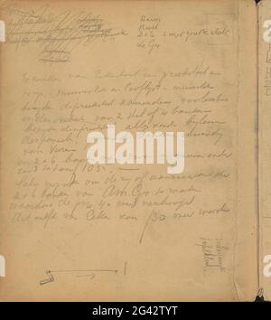 Study, possibly an architecture detail. Leaf 27 Verso from a sketchbook with 27 sheets. Stock Photo