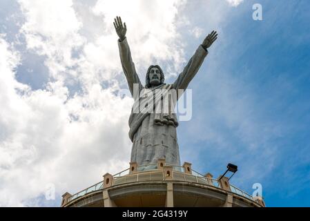 Jesus Christ Blessing Statue near the provincial capital Makale Stock Photo